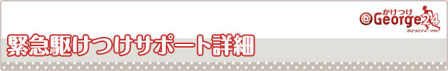 緊急駆けつけサポート詳細